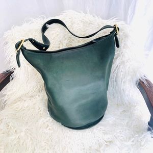 Vintage Coach Green Duffle Sac